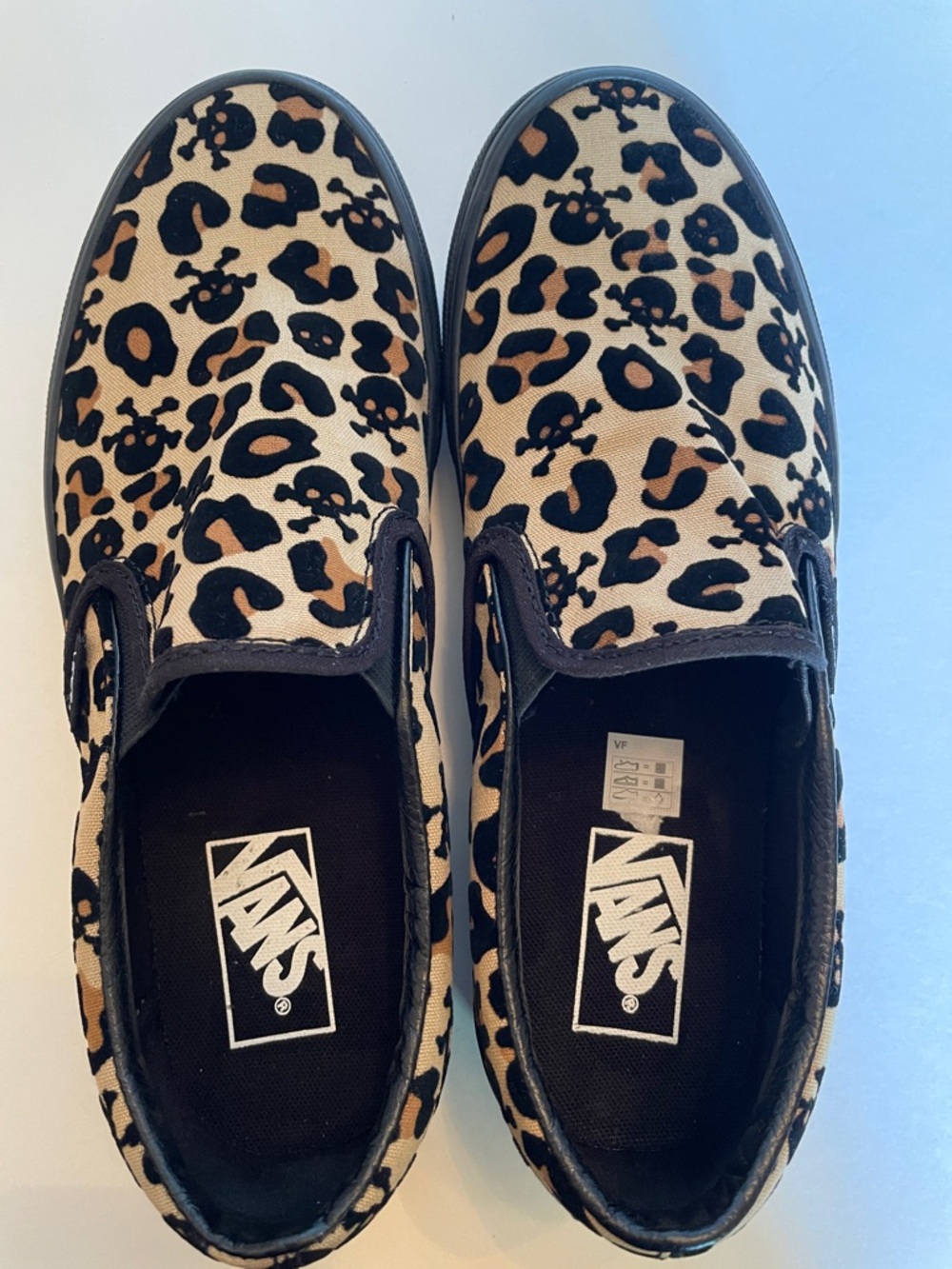 Vans Slip On Womens 8.5 Leopard Skull Print Canvas Sneakers New Without Box - Picture 3 of 12